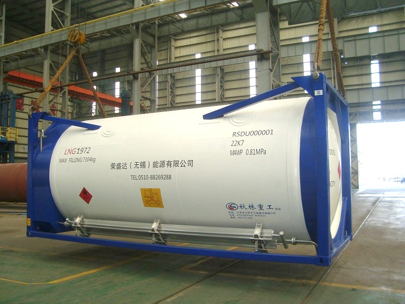 T75 ISO Cryogenic Tank Container for LNG Lin Lox Lar 20/40FT